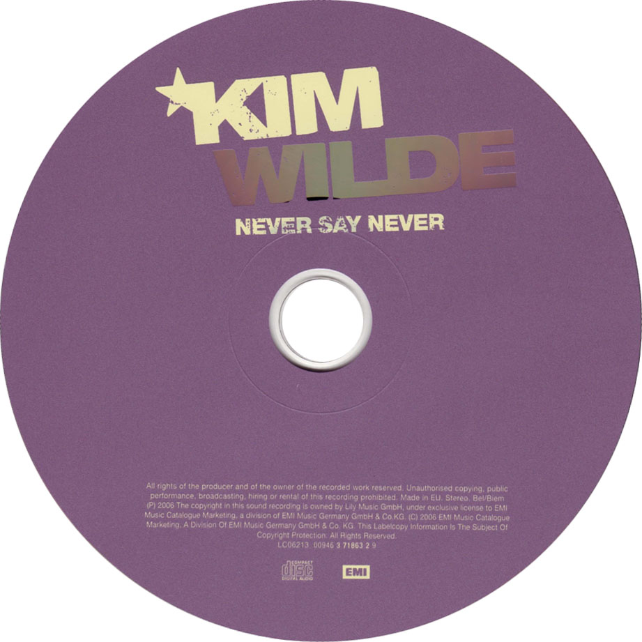 Cartula Cd de Kim Wilde - Never Say Never