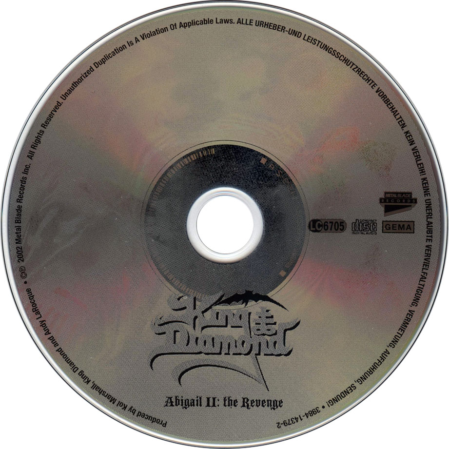 Cartula Cd de King Diamond - Abigail Ii: The Revenge