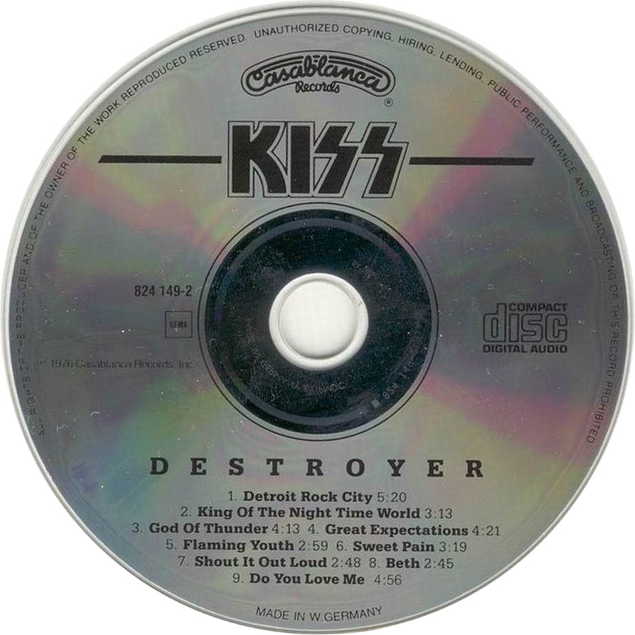 Cartula Cd de Kiss - Destroyer
