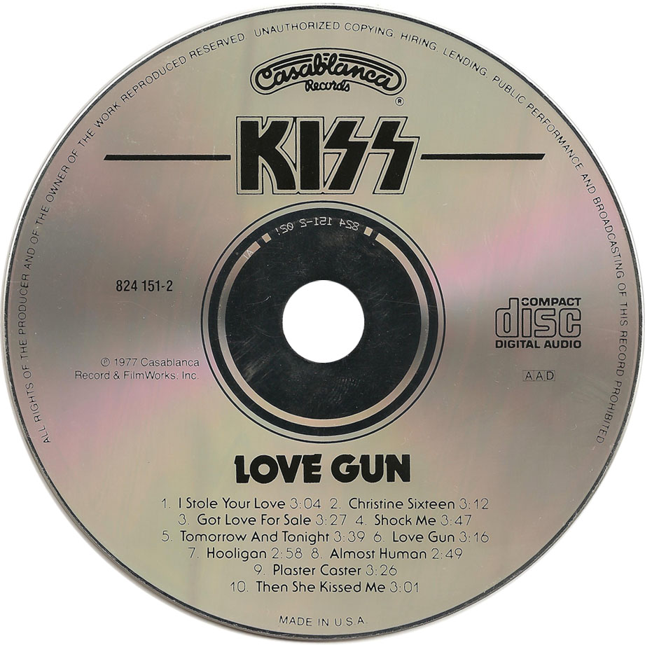Cartula Cd de Kiss - Love Gun