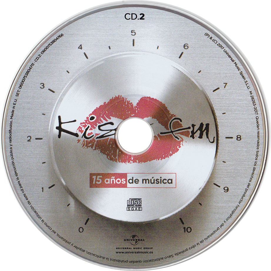 Cartula Cd2 de Kiss Fm: 15 Aos De Musica