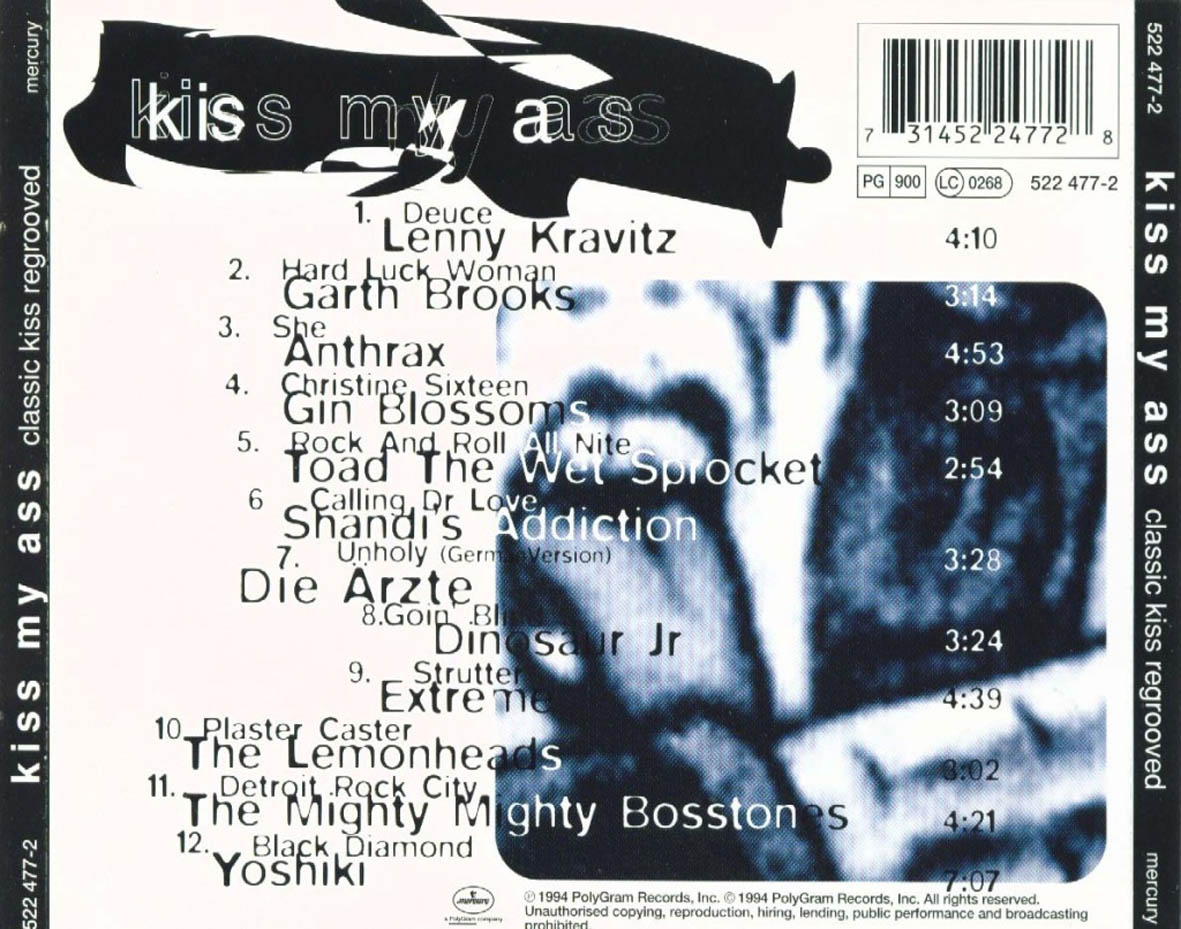 Cartula Trasera de Kiss My Ass: Classic Kiss Regrooved