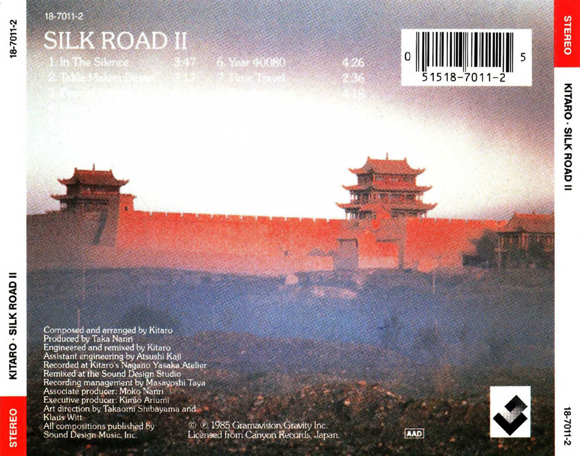 Cartula Trasera de Kitaro - Silk Road II