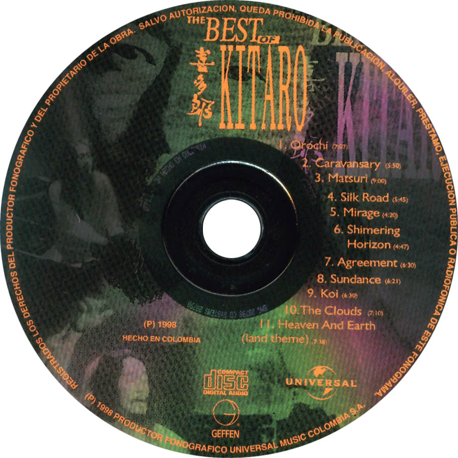Cartula Cd de Kitaro - The Best Of Kitaro