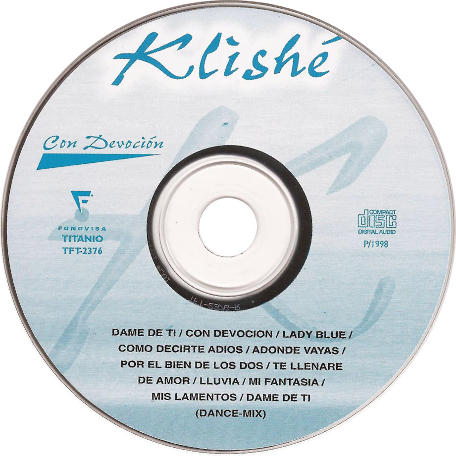 Cartula Cd de Klishe - Con Devocion