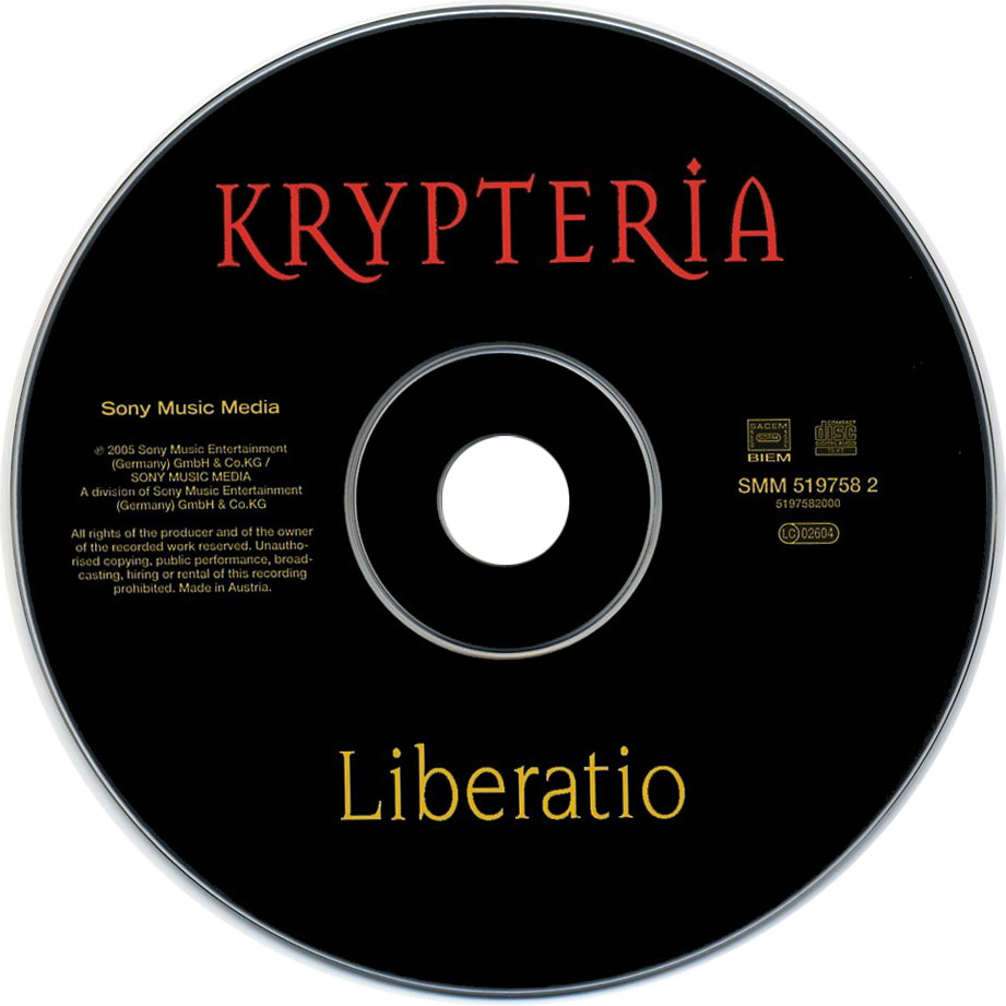 Cartula Cd de Krypteria - Liberatio