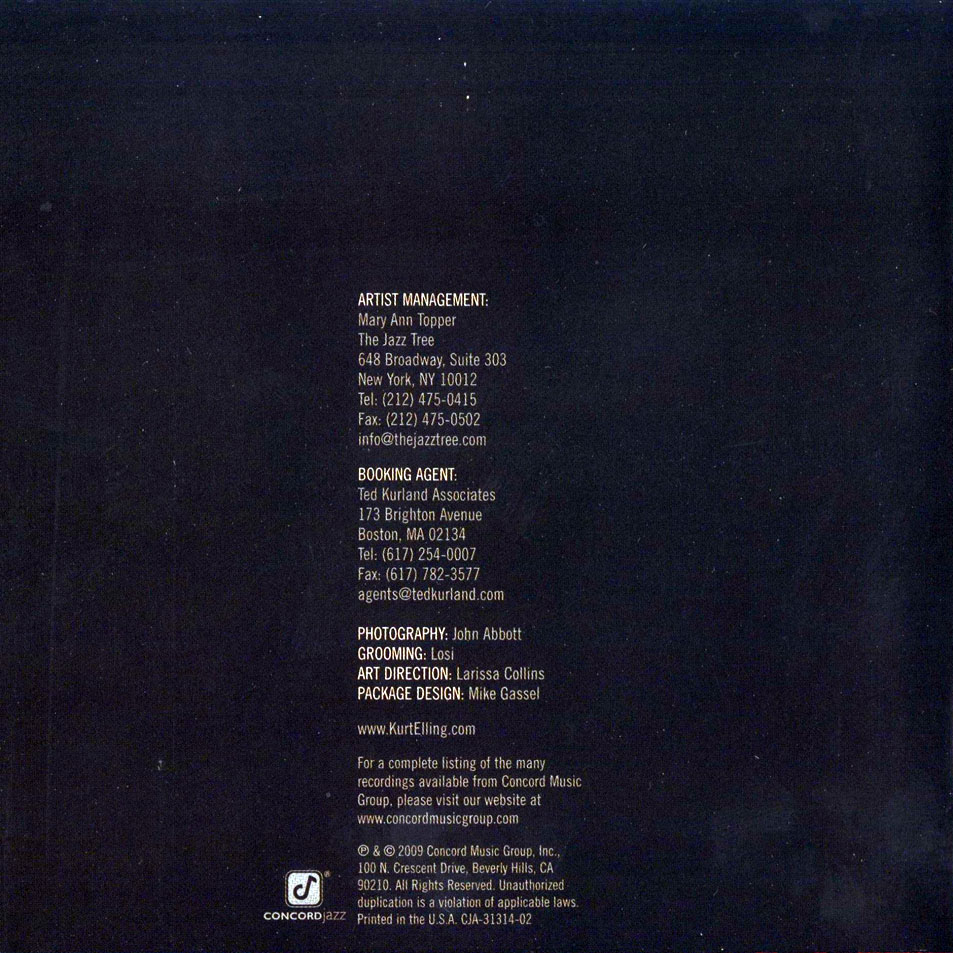 Cartula Interior Frontal de Kurt Elling - Dedicated To You: Kurt Elling Sing The Music Of Coltrane And Hartman