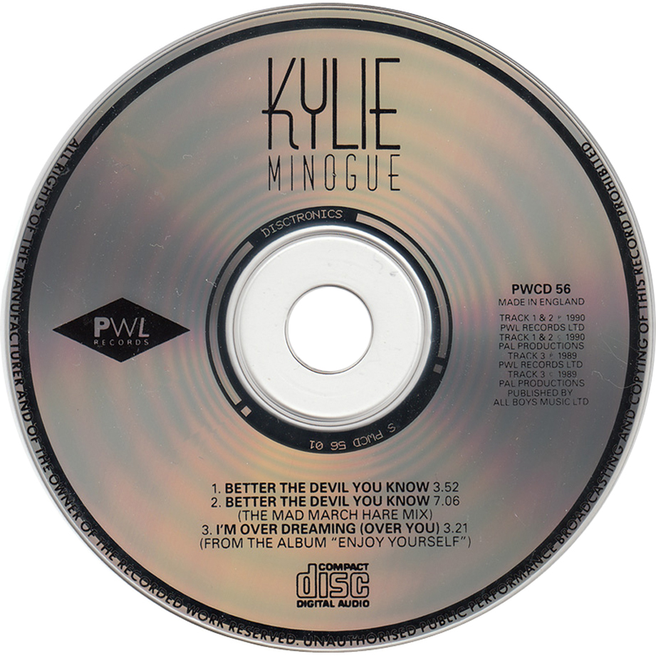 Cartula Cd de Kylie Minogue - Better The Devil You Know (Cd Single)