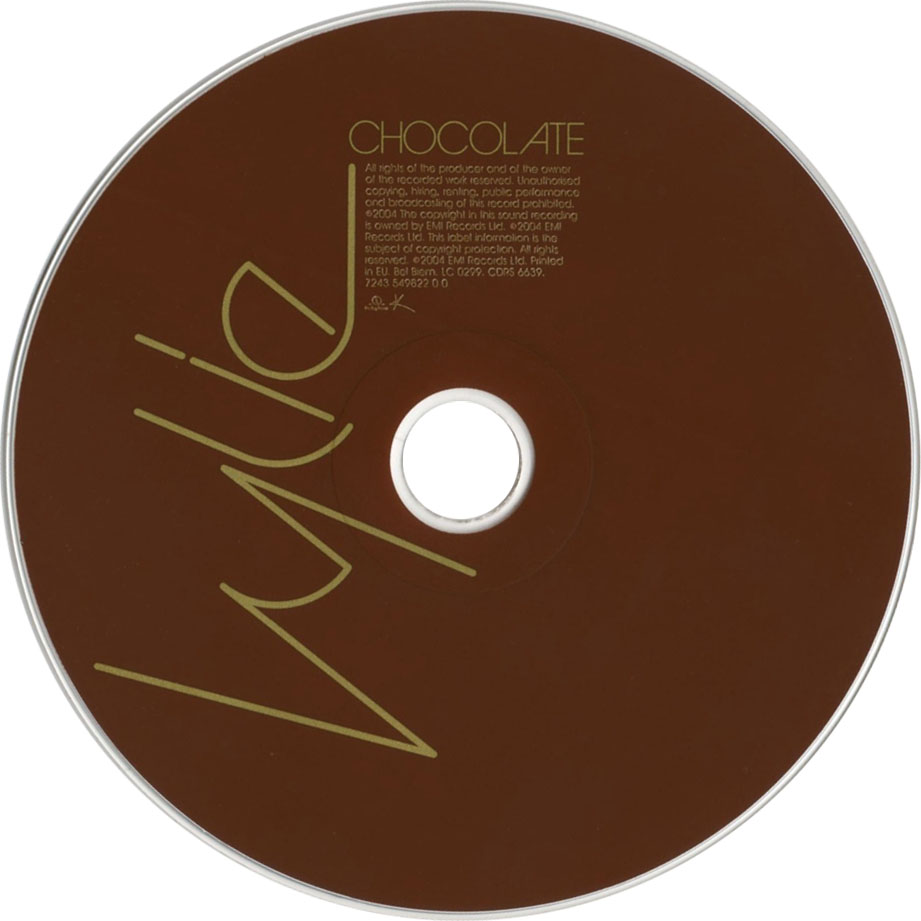 Cartula Cd de Kylie Minogue - Chocolate (Cd Single) (Reino Unido)