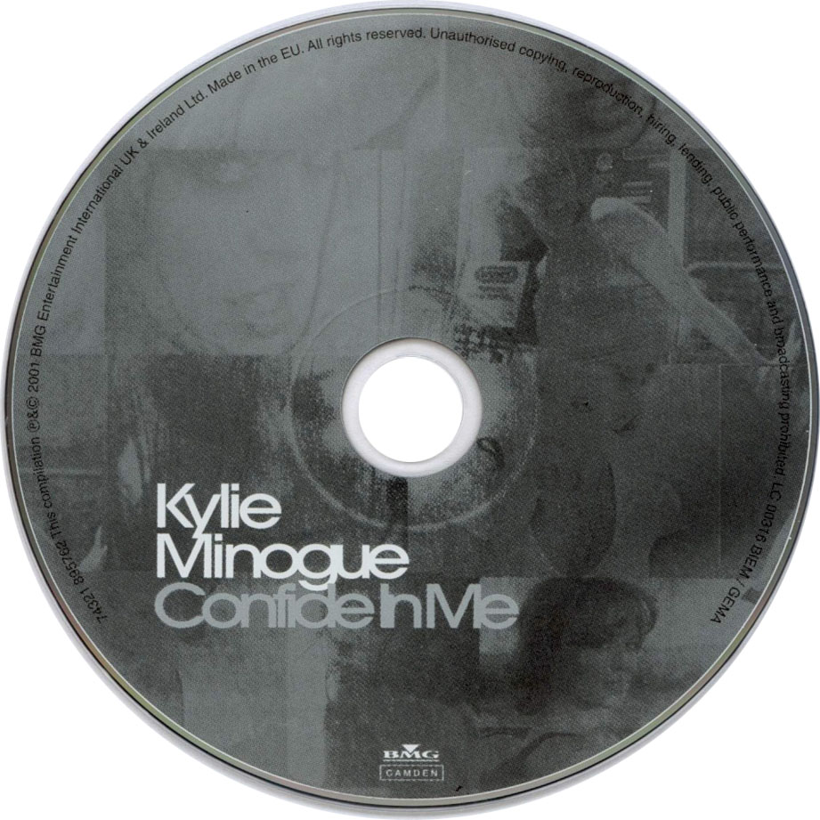 Cartula Cd de Kylie Minogue - Confide In Me