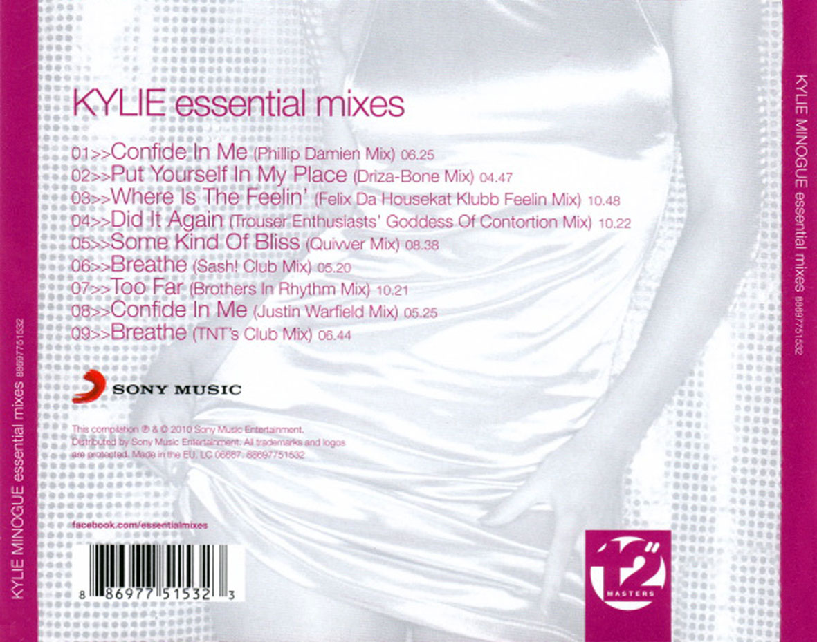 Cartula Trasera de Kylie Minogue - Essential Mixes