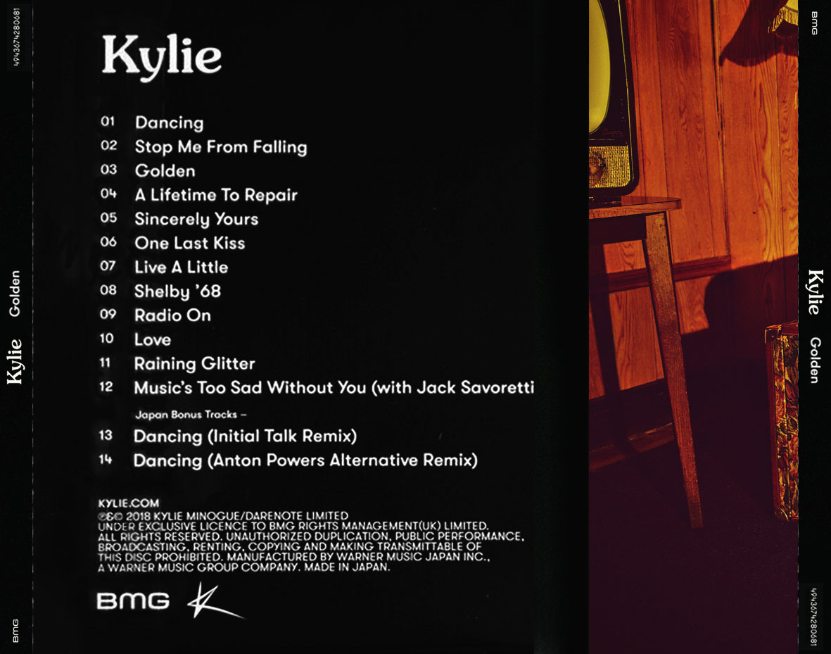 Cartula Trasera de Kylie Minogue - Golden (Japanese Edition)