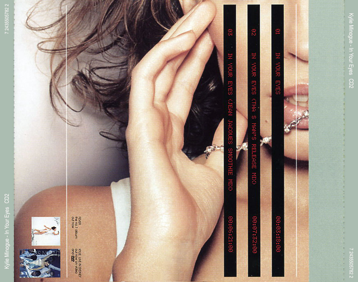 Cartula Trasera de Kylie Minogue - In Your Eyes Cd2 (Cd Single)