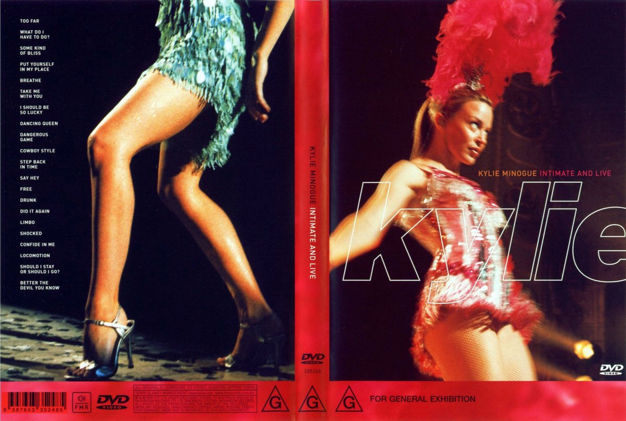 Cartula Caratula de Kylie Minogue - Intimate And Live (Dvd)
