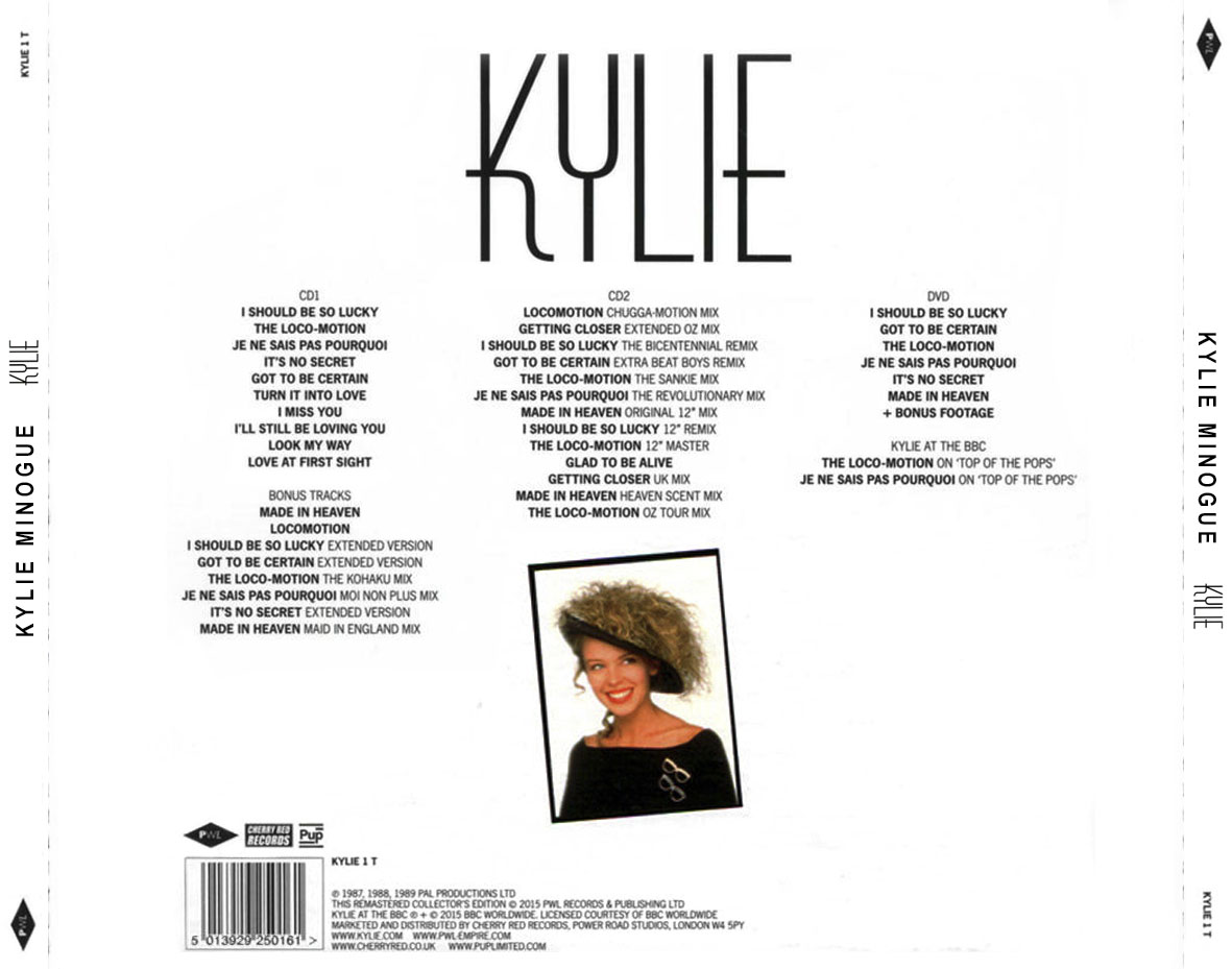Cartula Trasera de Kylie Minogue - Kylie (Deluxe Edition)