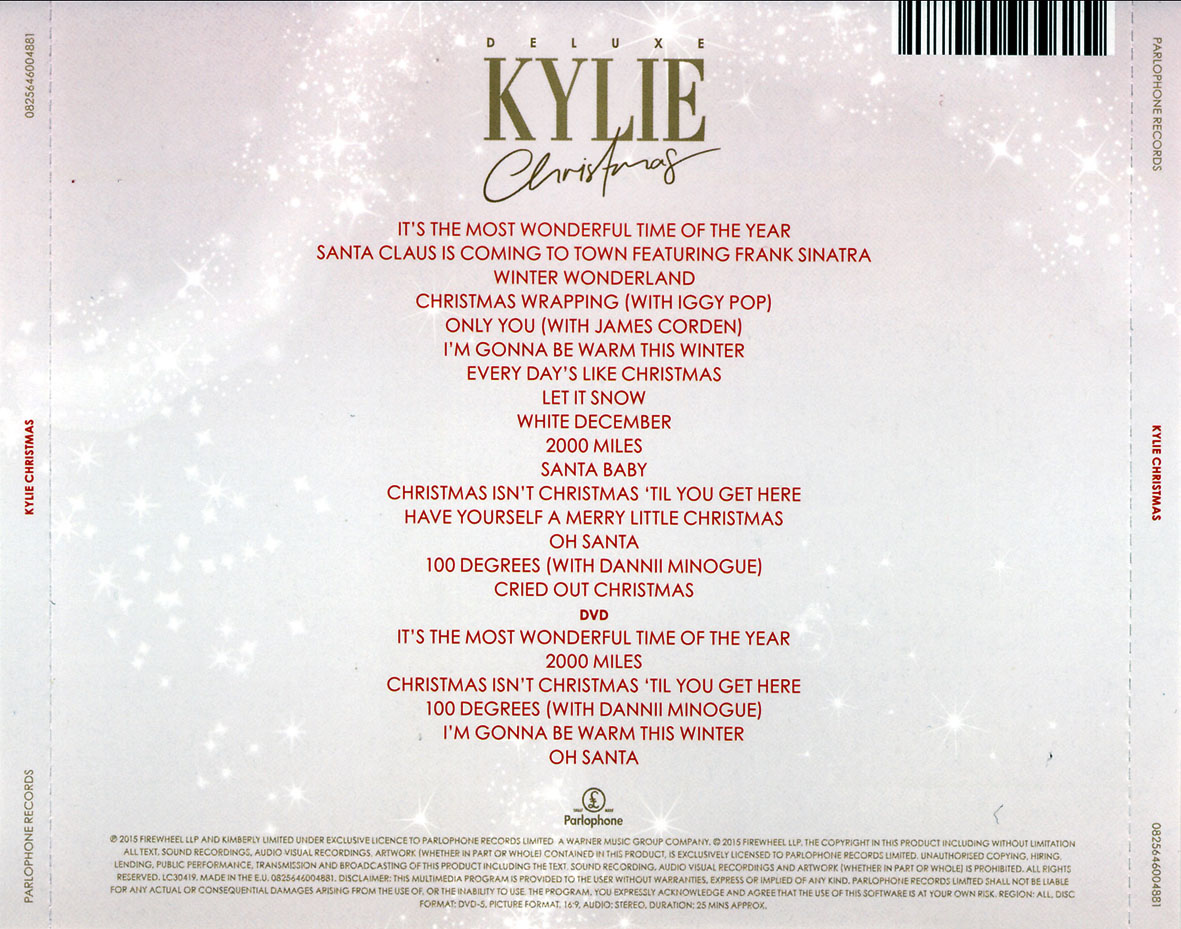Cartula Trasera de Kylie Minogue - Kylie Christmas (Deluxe Edition)