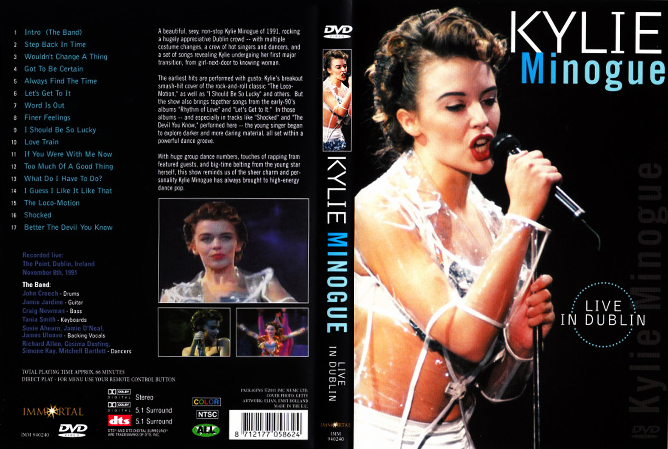Cartula Caratula de Kylie Minogue - Live In Dublin (Dvd)