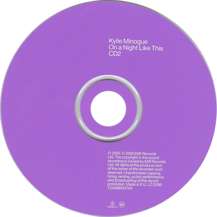 Cartula Cd de Kylie Minogue - On A Night Like This Cd2 (Cd Single)