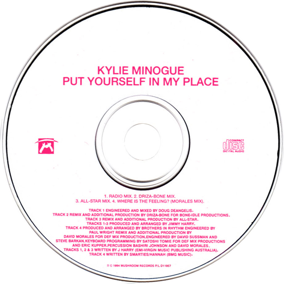 Cartula Cd de Kylie Minogue - Put Yourself In My Place Cd2 (Cd Single)