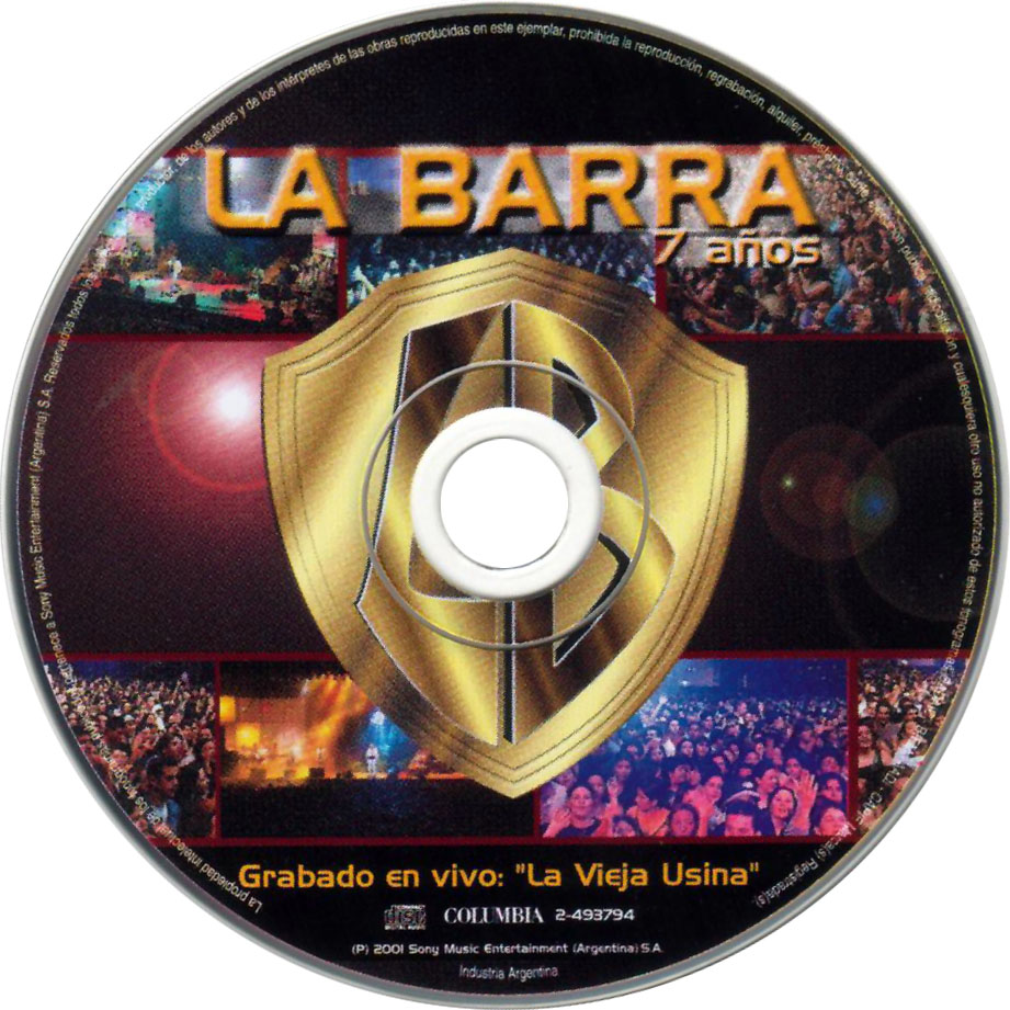 Cartula Cd de La Barra - 7 Aos