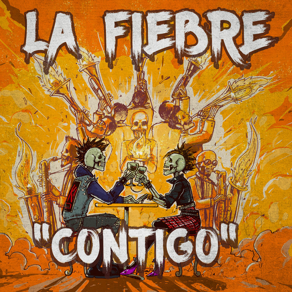 Cartula Frontal de La Fiebre - Contigo (Cd Single)