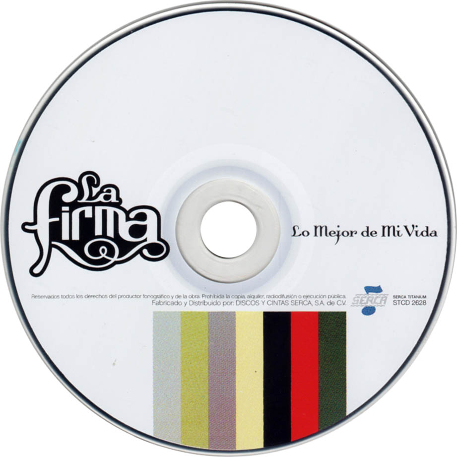 Cartula Cd de La Firma - Lo Mejor De Mi Vida