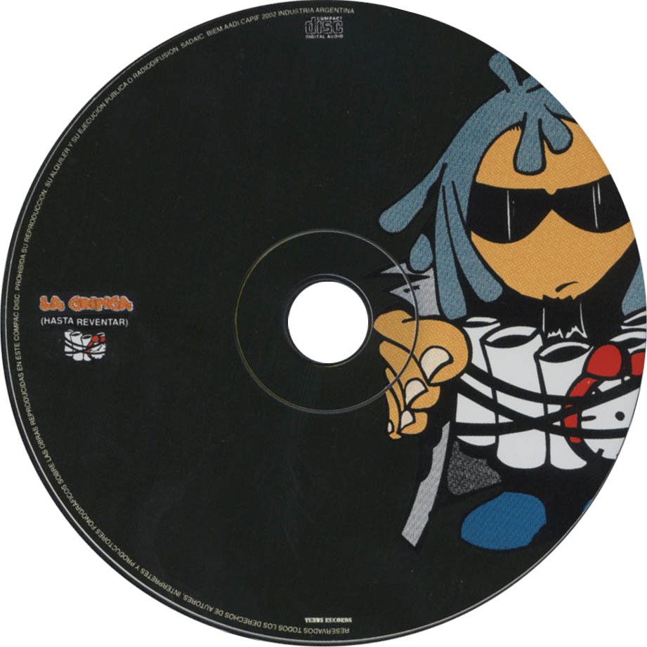 Cartula Cd de La Gringa - (Hasta Reventar)