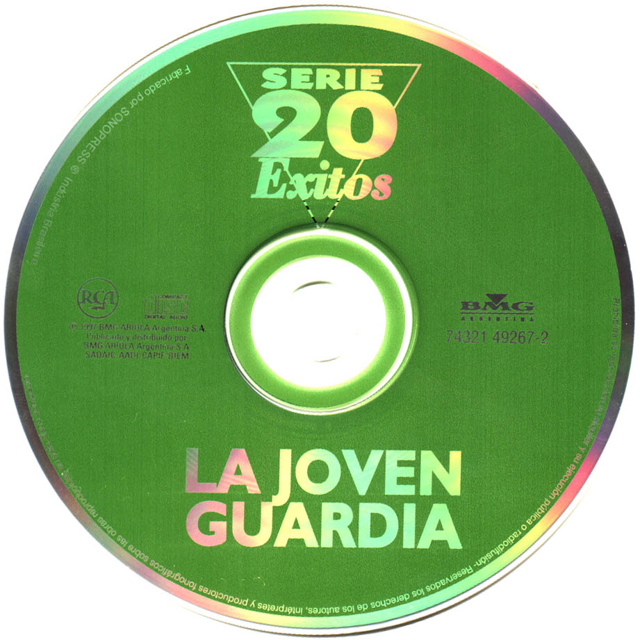 Cartula Cd de La Joven Guardia - Serie 20 Exitos
