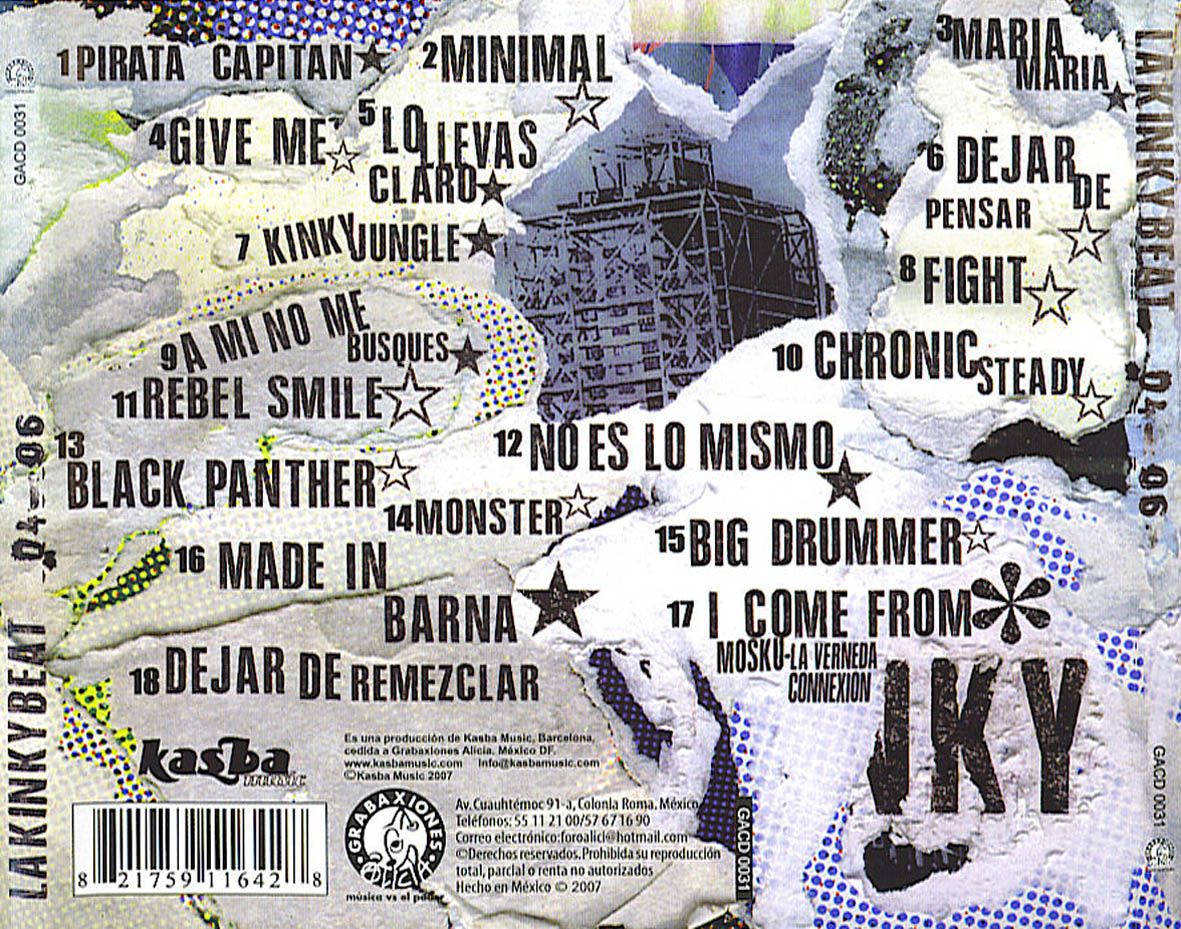 Cartula Trasera de La Kinky Beat - 04-06