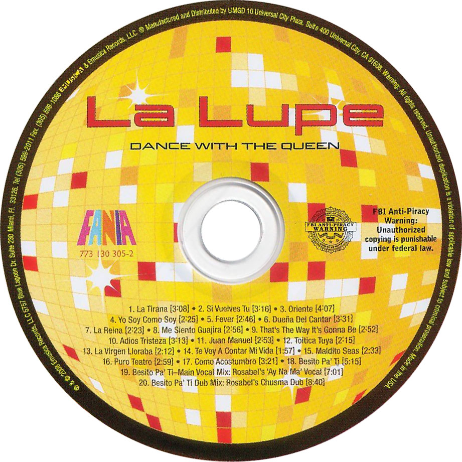 Cartula Cd de La Lupe - Dance With The Queen