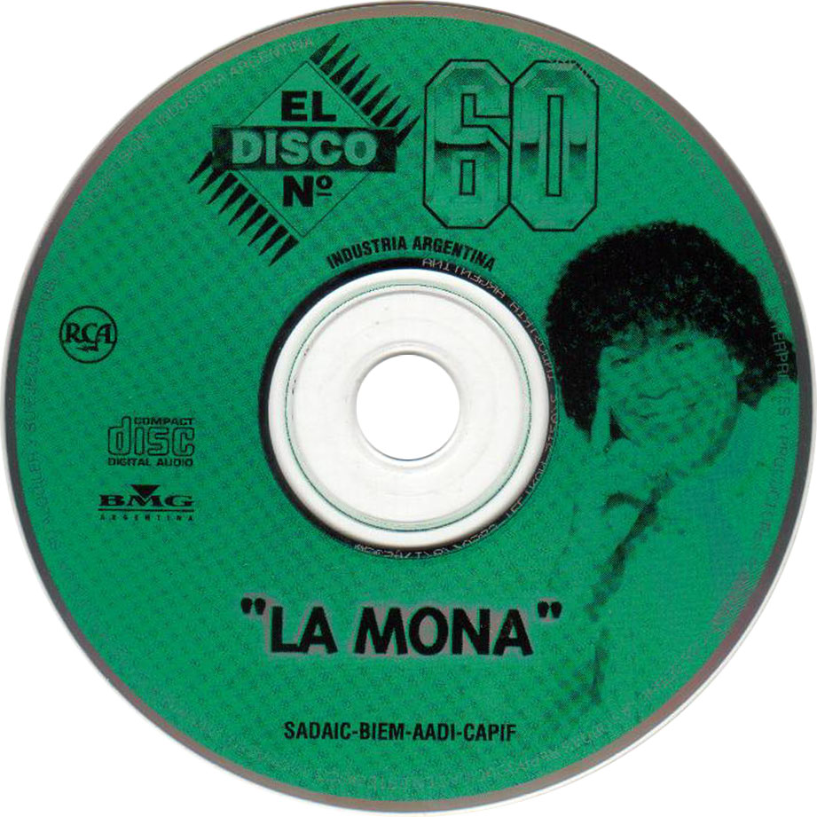 Cartula Cd de La Mona Jimenez - El Disco No 60 De La Mona