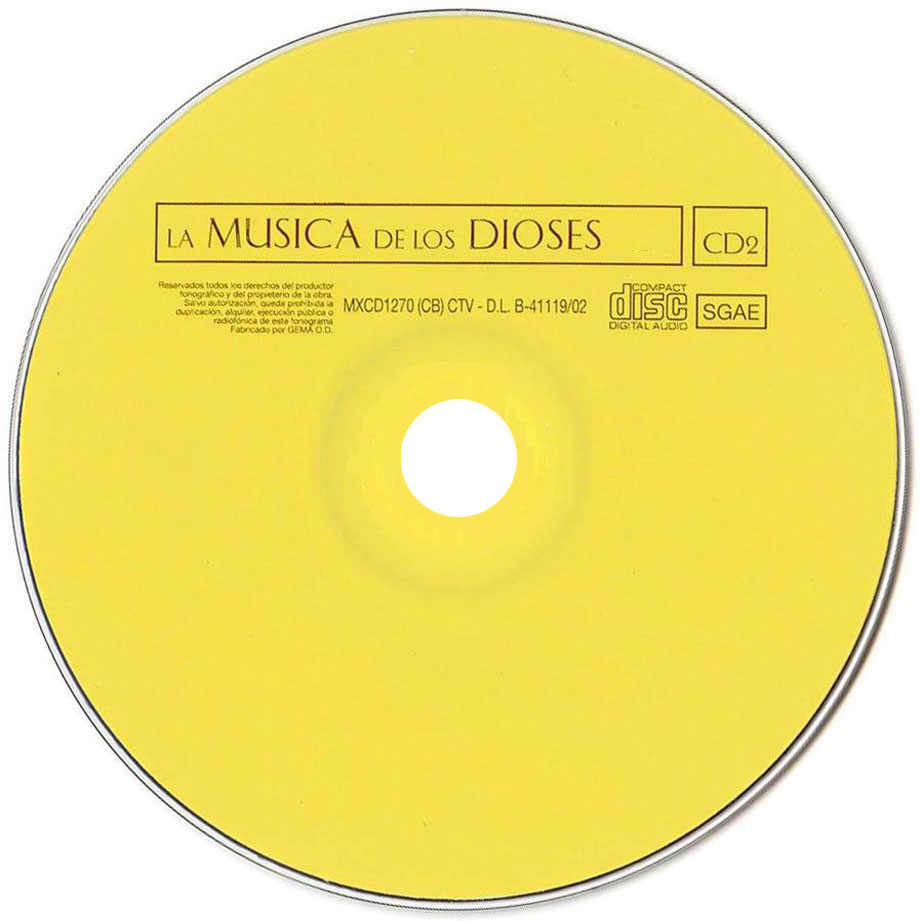 Cartula Cd2 de La Musica De Los Dioses