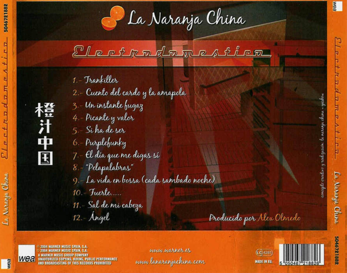 Cartula Trasera de La Naranja China - Electrodomestico