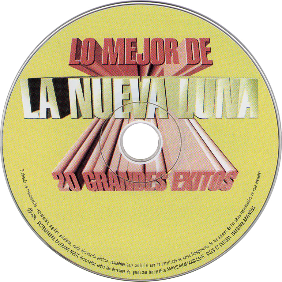 Cartula Cd de La Nueva Luna - Lo Mejor De La Nueva Luna (20 Grandes Exitos)