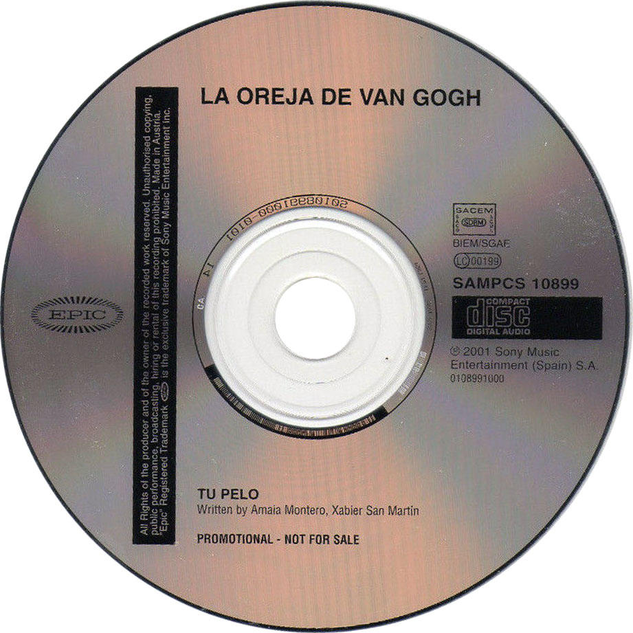 Cartula Cd de La Oreja De Van Gogh - Tu Pelo (Cd Single)