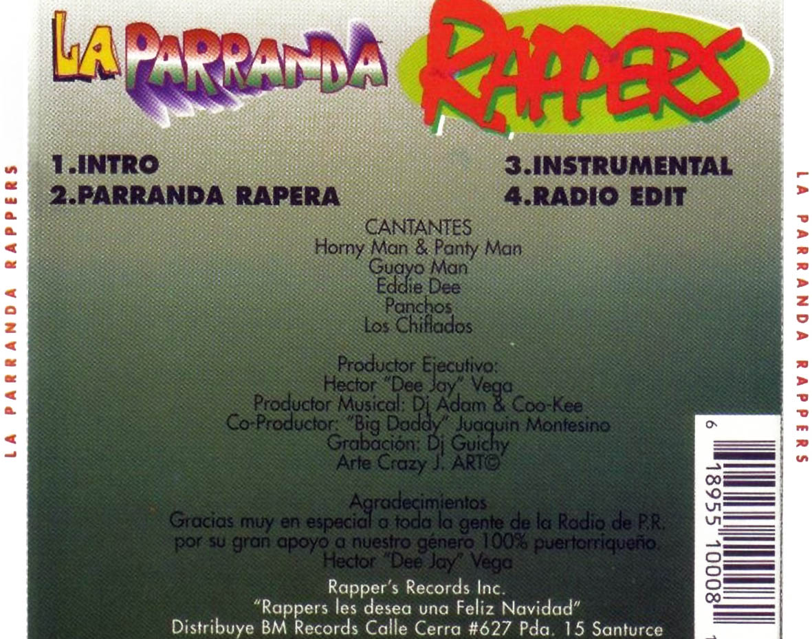 Cartula Trasera de La Parranda Rappers - La Parranda Rappers (Cd Single)