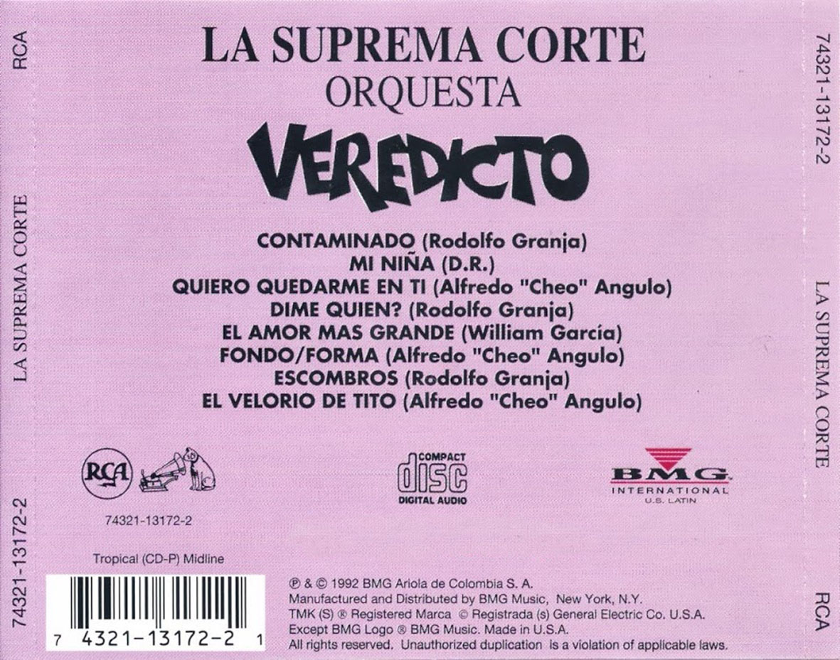 Cartula Trasera de La Suprema Corte - Veredicto