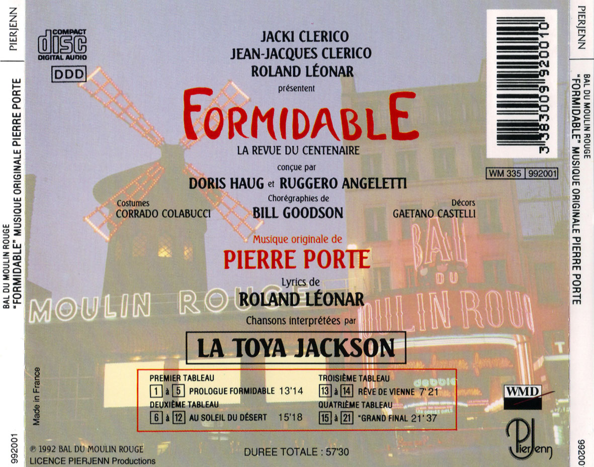 Cartula Trasera de La Toya Jackson - Formidable