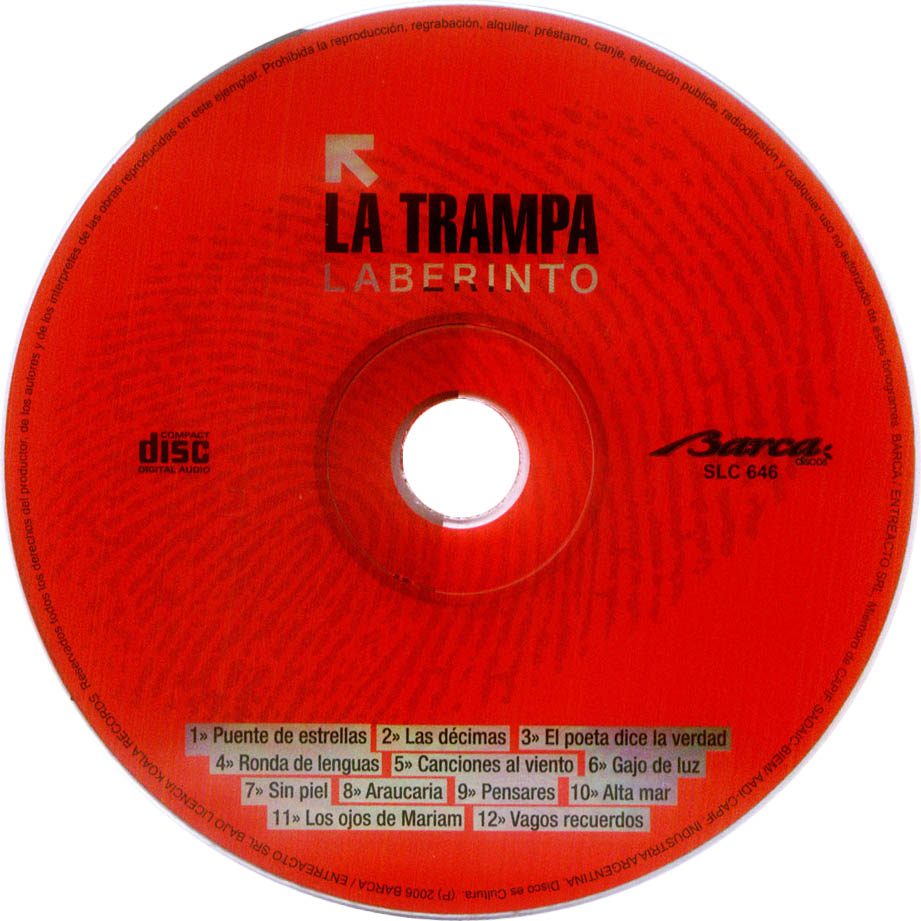 Cartula Cd de La Trampa (Uruguay) - Laberinto