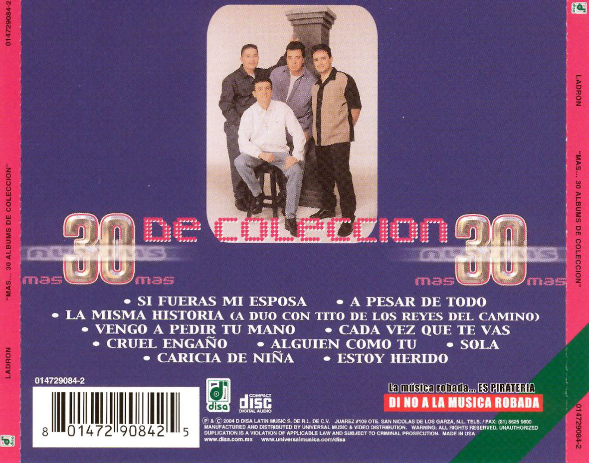 Cartula Trasera de Ladron - Mas... 30 Albums De Coleccion