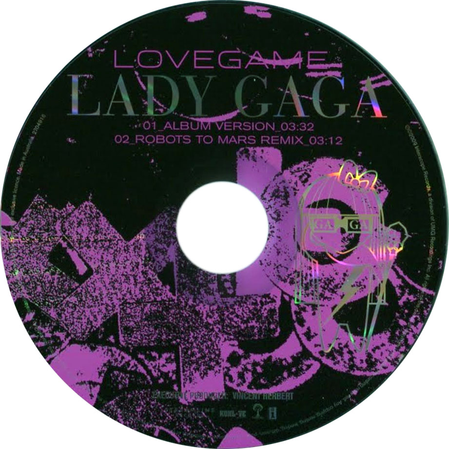 Cartula Cd de Lady Gaga - Lovegame (Cd Single)