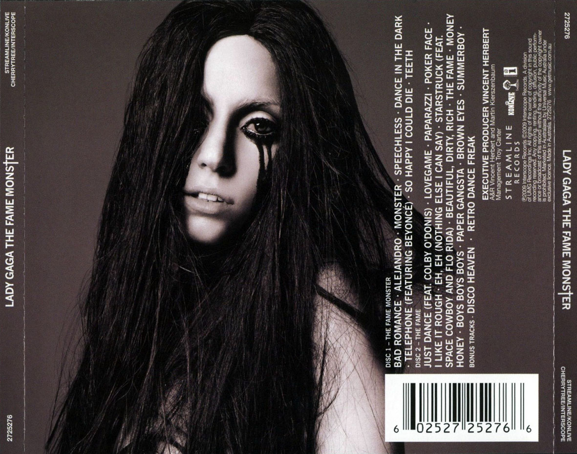 Cartula Trasera de Lady Gaga - The Fame Monster (Deluxe Edition)