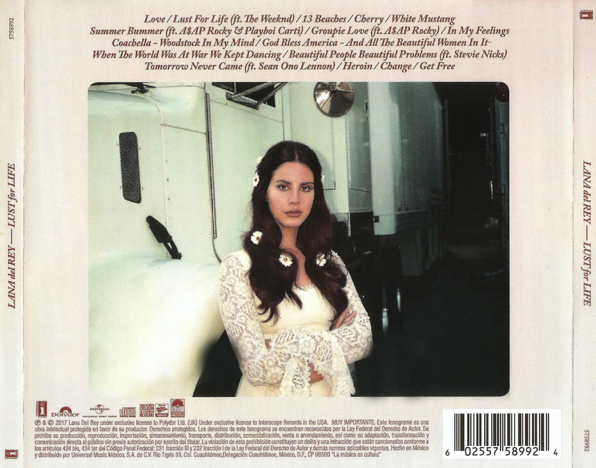 Cartula Trasera de Lana Del Rey - Lust For Life