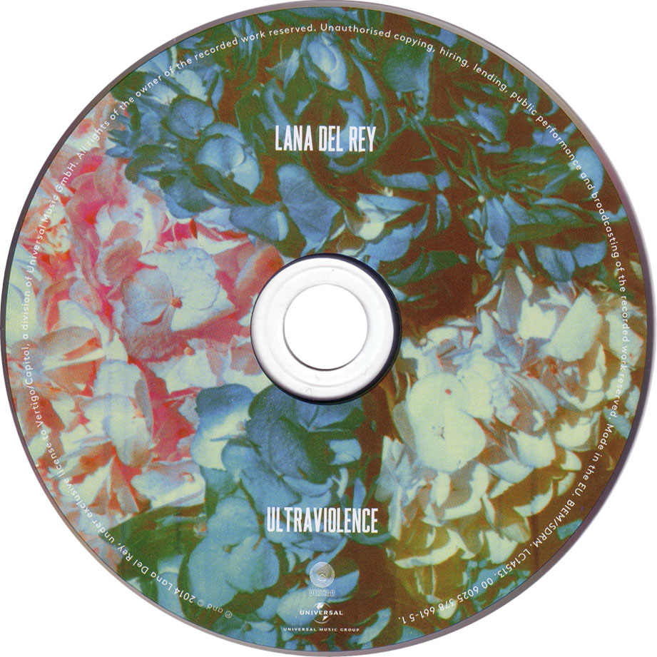 Cartula Cd de Lana Del Rey - Ultraviolence (Europe Edition)