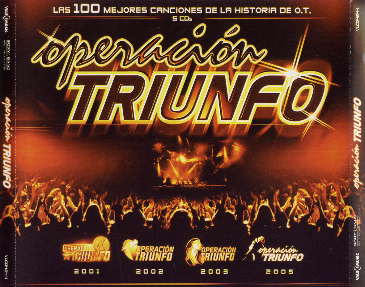 Cartula Frontal de Las 100 Mejores Canciones De La Historia De Operacion Triunfo