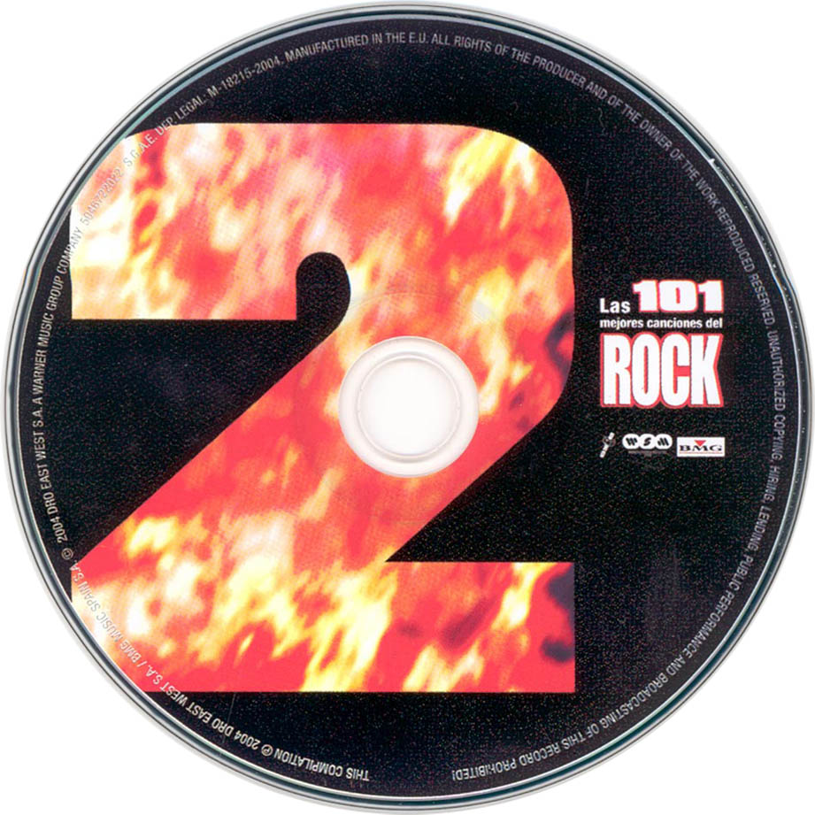 Cartula Cd2 de Las 101 Mejores Canciones Del Rock