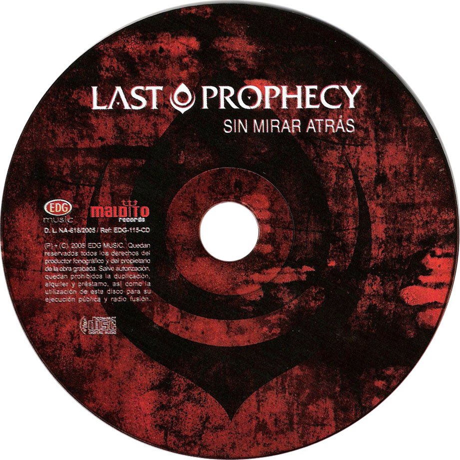 Cartula Cd de Last Prophecy - Sin Mirar Atras