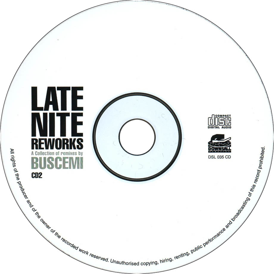 Cartula Cd2 de Late Nite Reworks Volume 1 (A Collection Of Remixes By Buscemi)