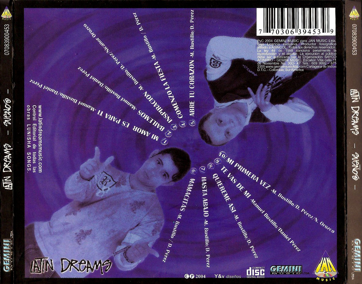 Cartula Trasera de Latin Dreams - Sueos