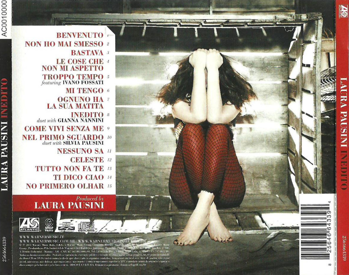Cartula Trasera de Laura Pausini - Inedito (Brazilian Edition)